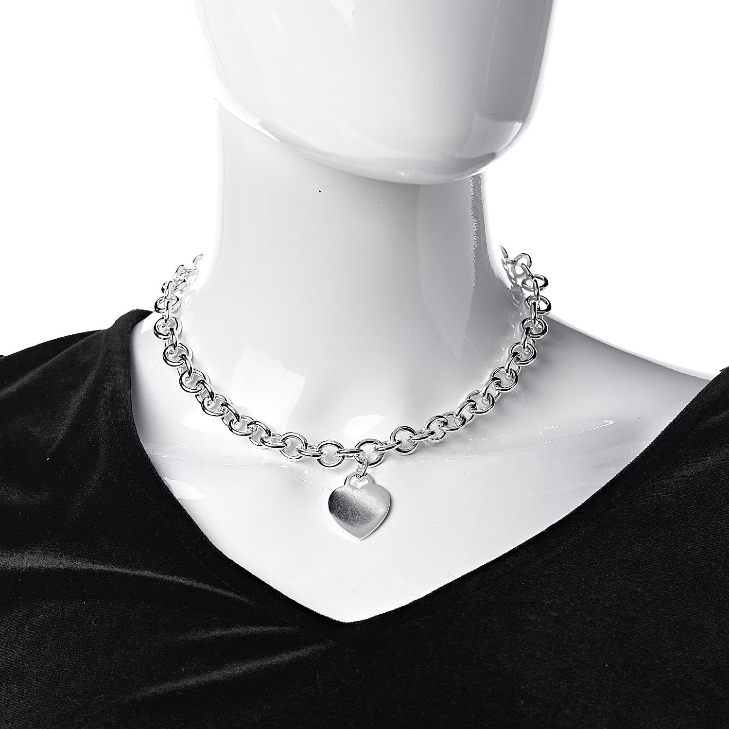 Tiffany Sterling Silver Heart Tag Necklace 2 of 5