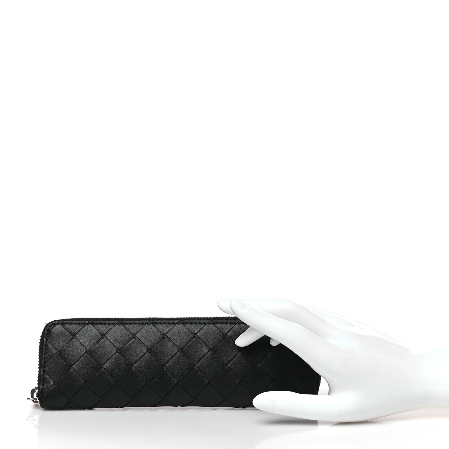 Bottega Veneta Nappa Intrecciato Long Zip Pouch Black 2 of 6