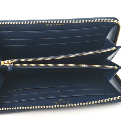 Chanel Alligator Large Gusset Zip Around Wallet Blue 5 of 8