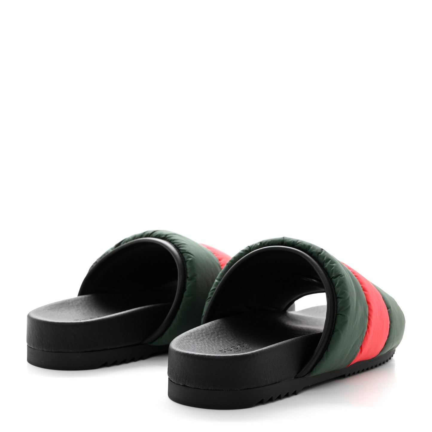Nylon Web Womens Slide Sandals 37 Black Green Red