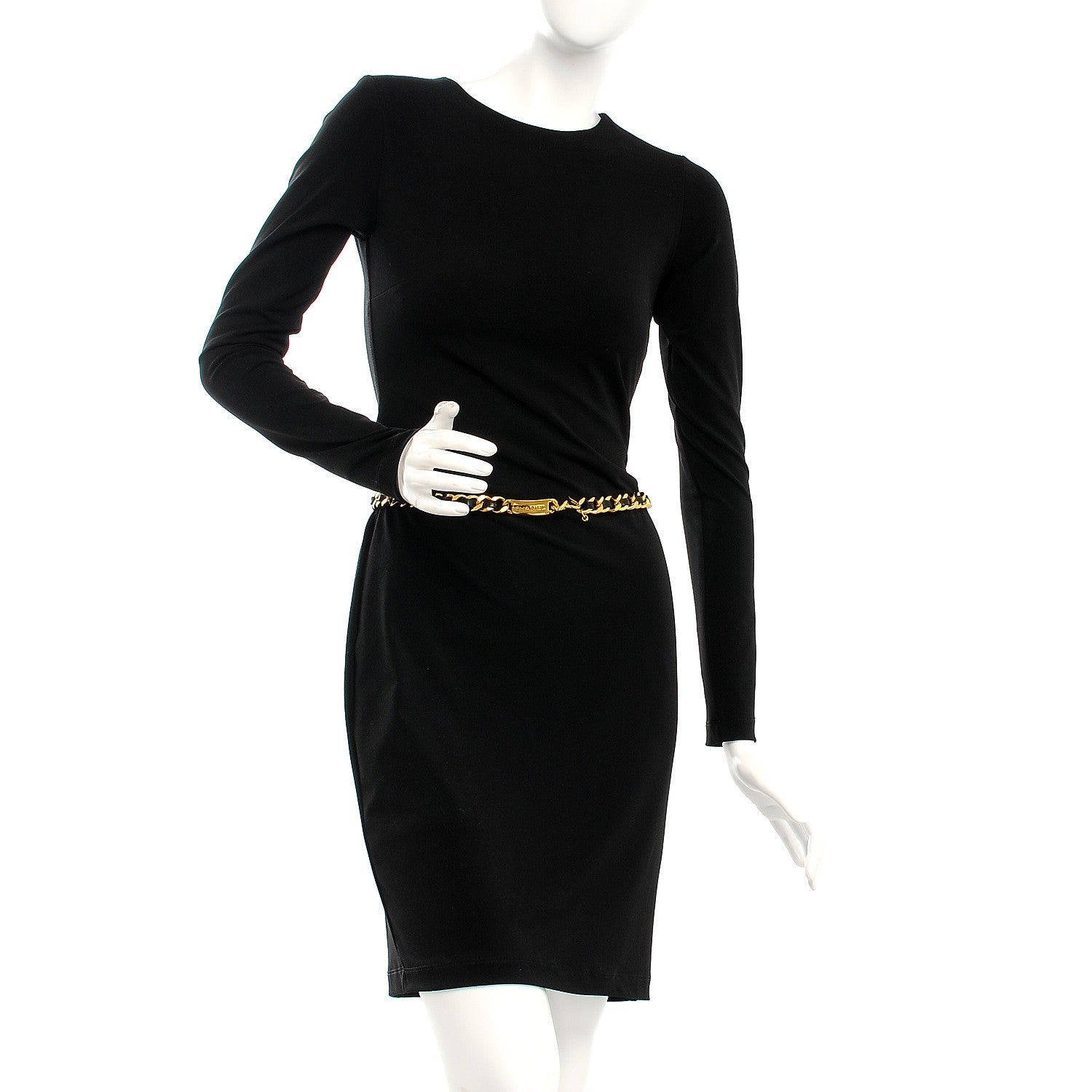 Chanel Lambskin Chain 31 Rue Cambon Medallion Belt Gold Black 2 of 7