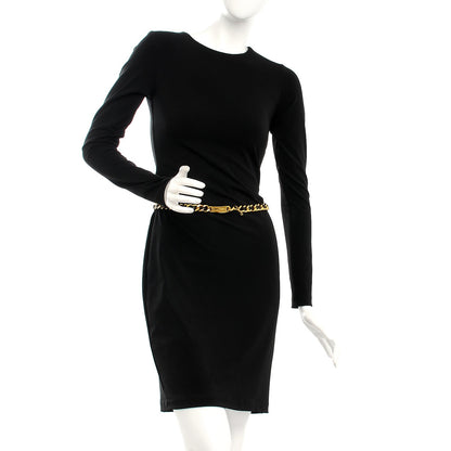 Chanel Lambskin Chain 31 Rue Cambon Medallion Belt Gold Black 2 of 7