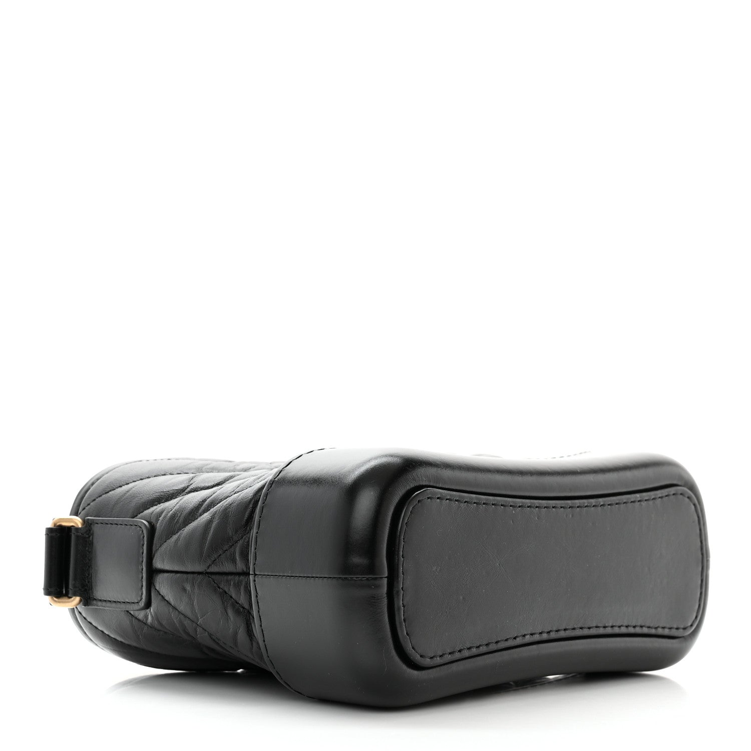 Chanel Aged Calfskin Chevron Quilted Small Gabrielle Hobo Black 4 of 10