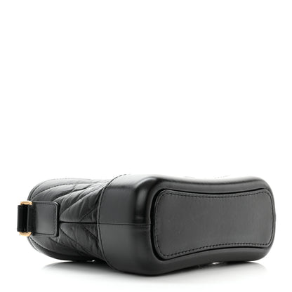 Chanel Aged Calfskin Chevron Quilted Small Gabrielle Hobo Black 4 of 10