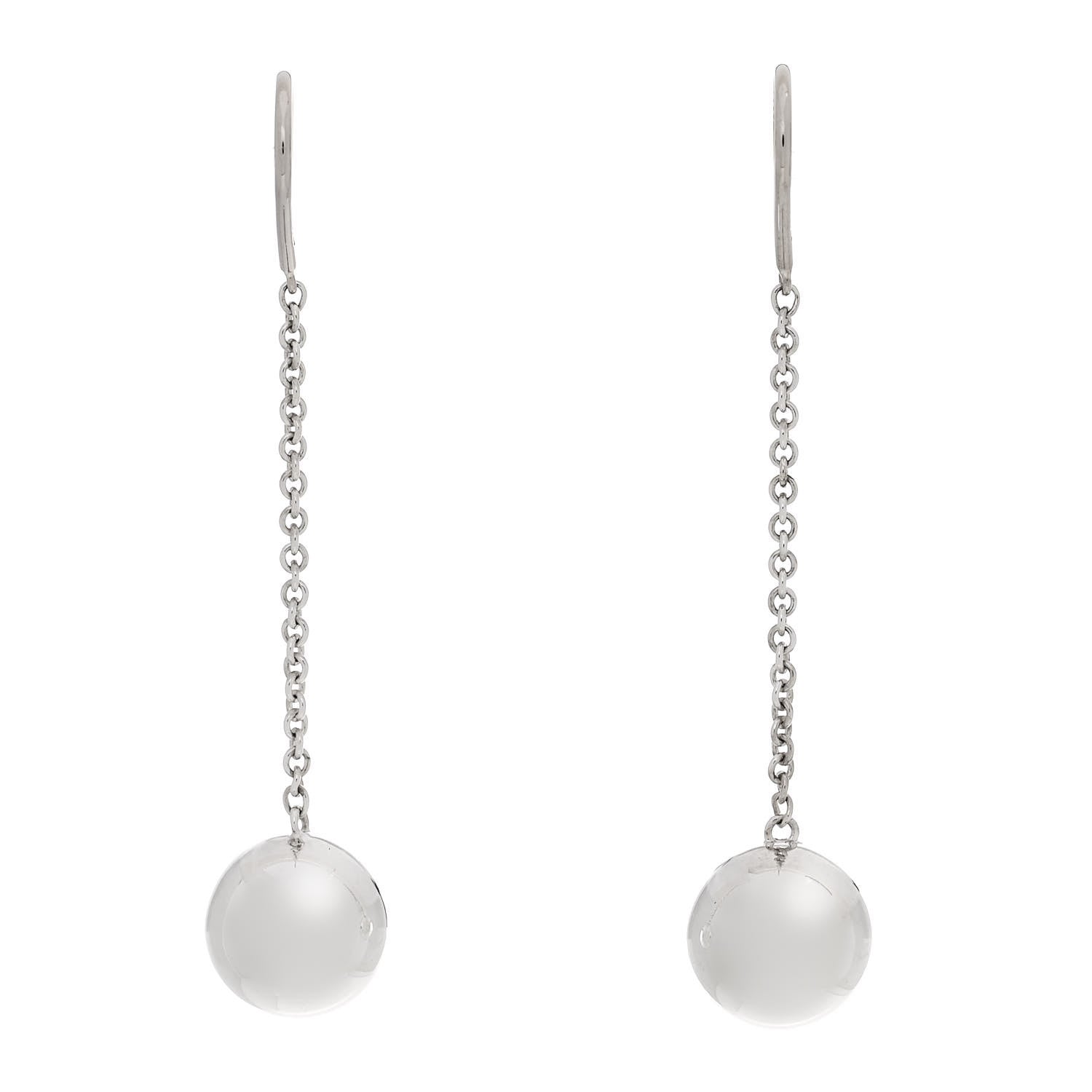 Tiffany Sterling Silver 10mm HardWear Ball Drop Earrings 1 of 5