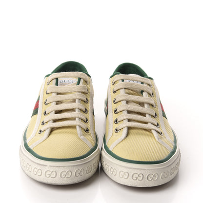 Gucci Canvas Web Womens 1977 Tennis Sneakers 37.5 Burro Mystic White 2 of 11