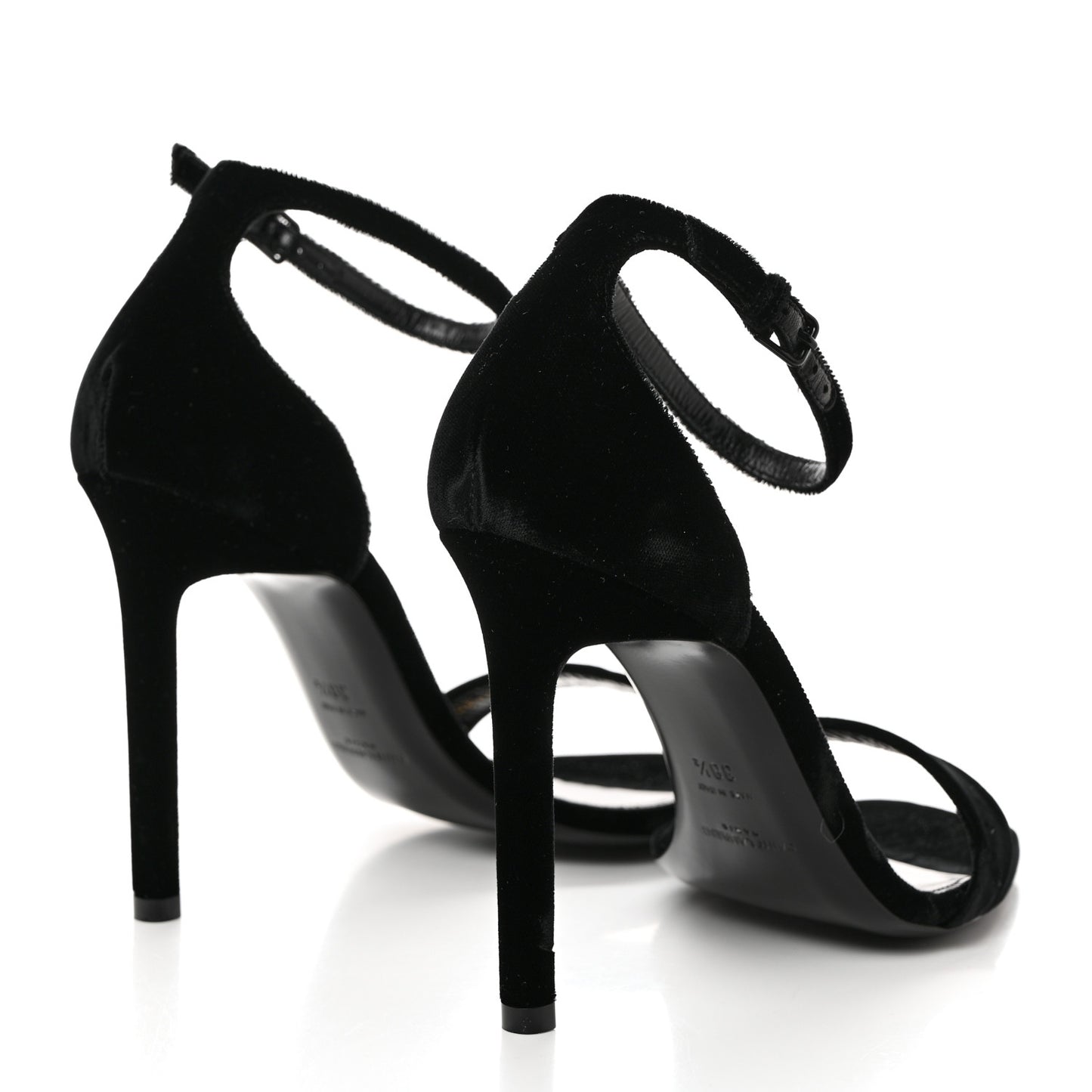 Velvet Amber 105 Ankle Strap Sandals 38.5 Black