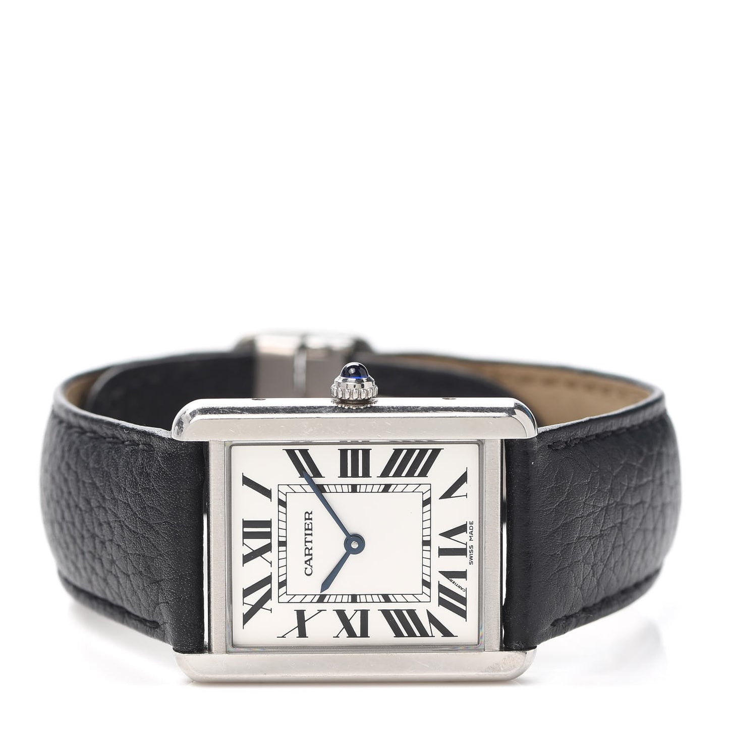 Stainless Steel Calfskin 27mm Tank Solo Quartz Watch