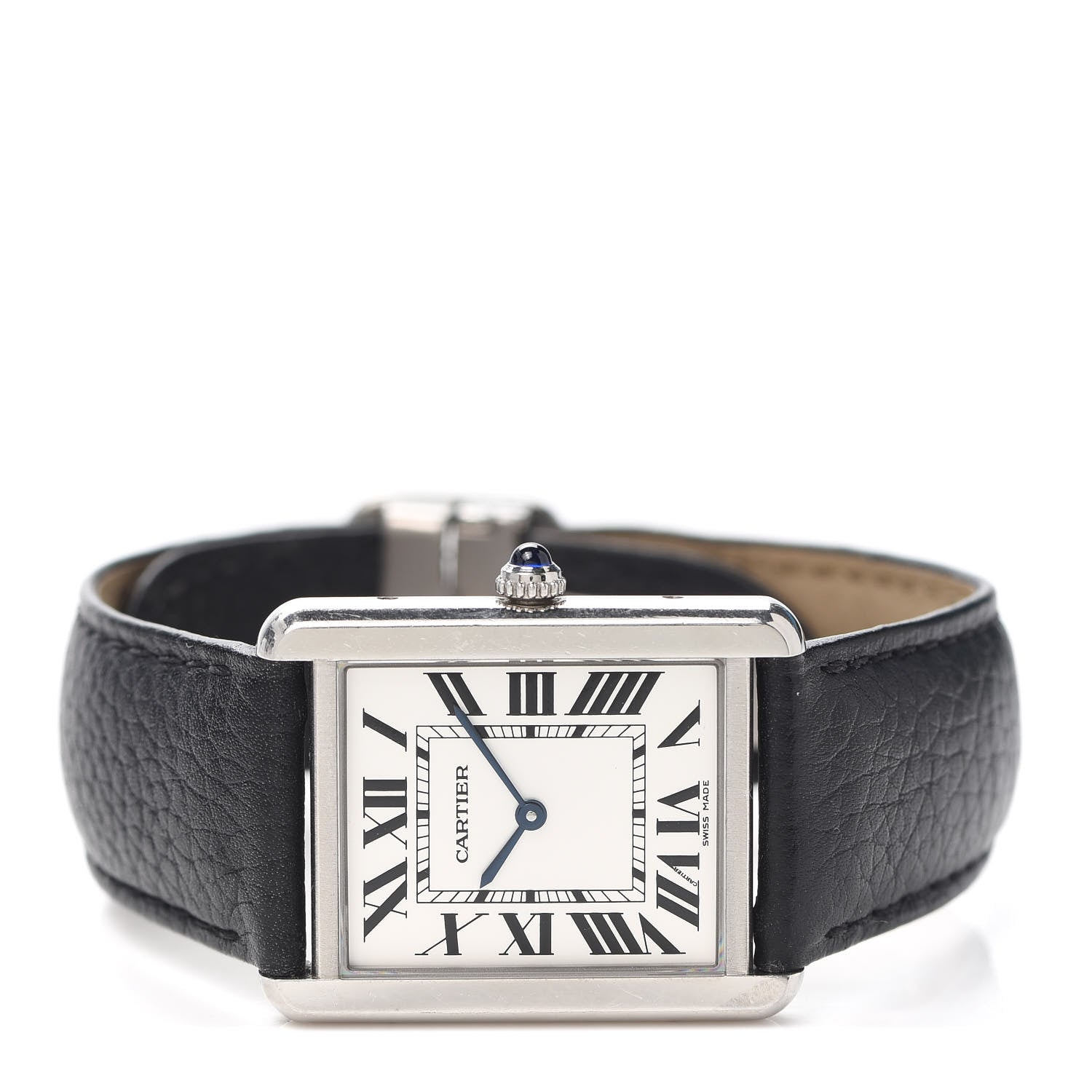 Cartier Stainless Steel Calfskin 27mm Tank Solo Quartz Watch 2 of 5