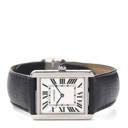Cartier Stainless Steel Calfskin 27mm Tank Solo Quartz Watch 2 of 5