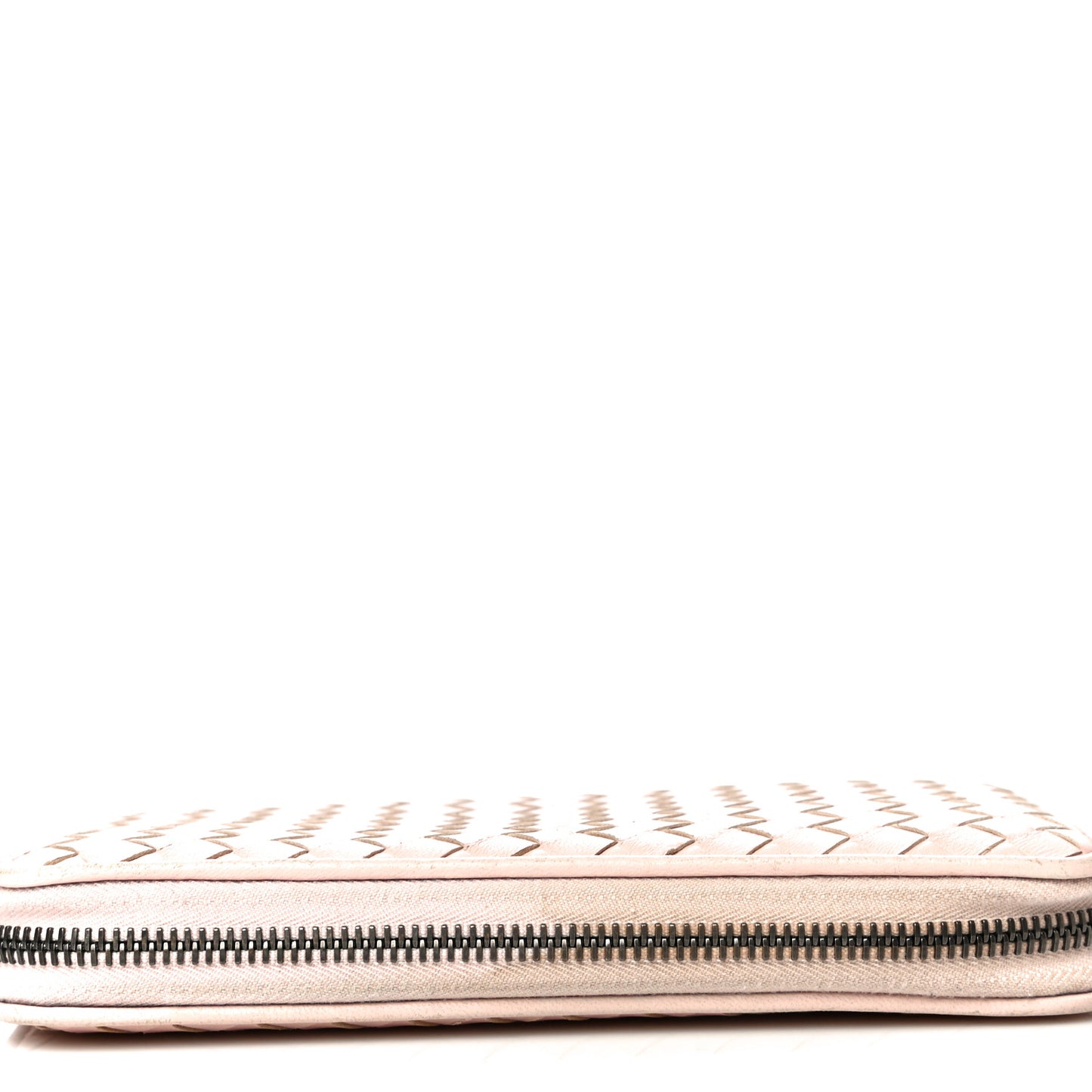 Nappa Intrecciato Zip Around Wallet Petale