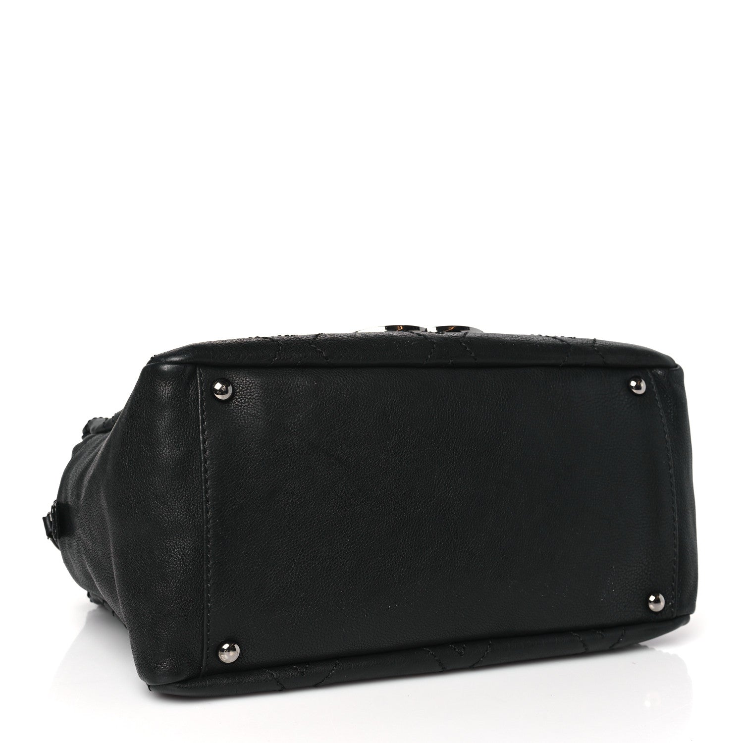 Chanel Calfskin Small Diamond Stitch Tote Black 4 of 11