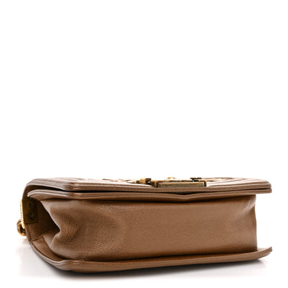 Chanel Metallic Lambskin Small Golden CC Boy Flap  Dark Gold 4 of 11