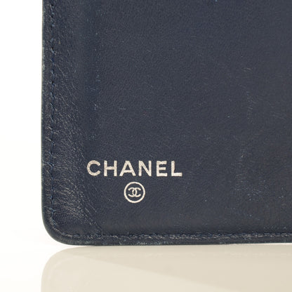 Chanel Caviar Timeless CC Yen Wallet Navy 6 of 8