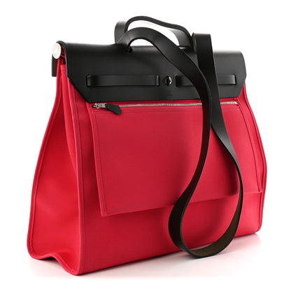 Hermes Vache Hunter Toile Herbag Zip 39 MM Rose Extreme Kaki 3 of 11