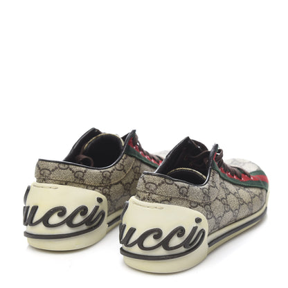 Gucci GG Monogram Web Womens Script Sneakers 37 Brown 4 of 8