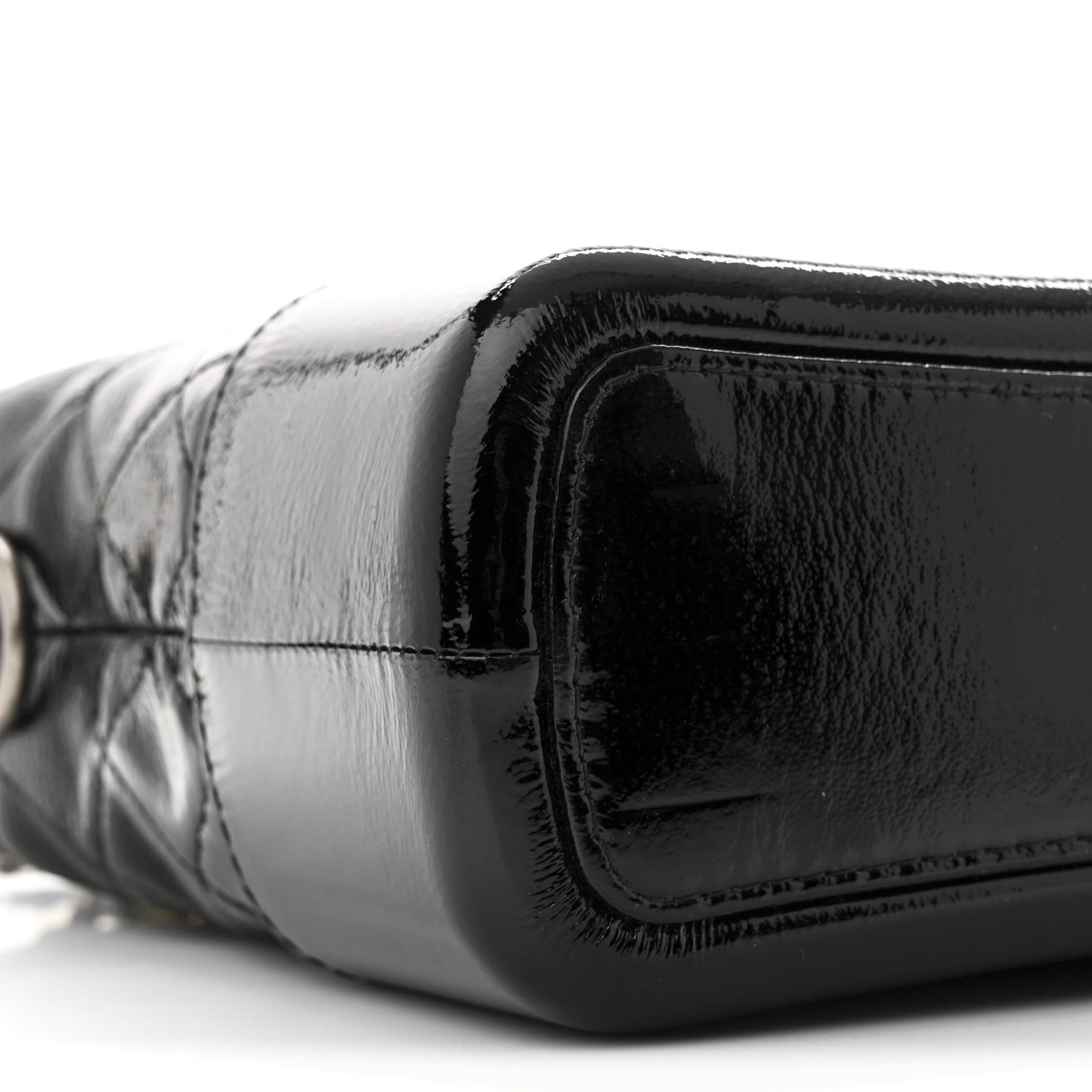 Aged Calfskin Quilted Medium Gabrielle Hobo Black