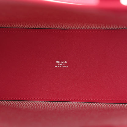 Hermes Swift Toile H Cabas H En Biais 27 Ecru Framboise 5 of 5