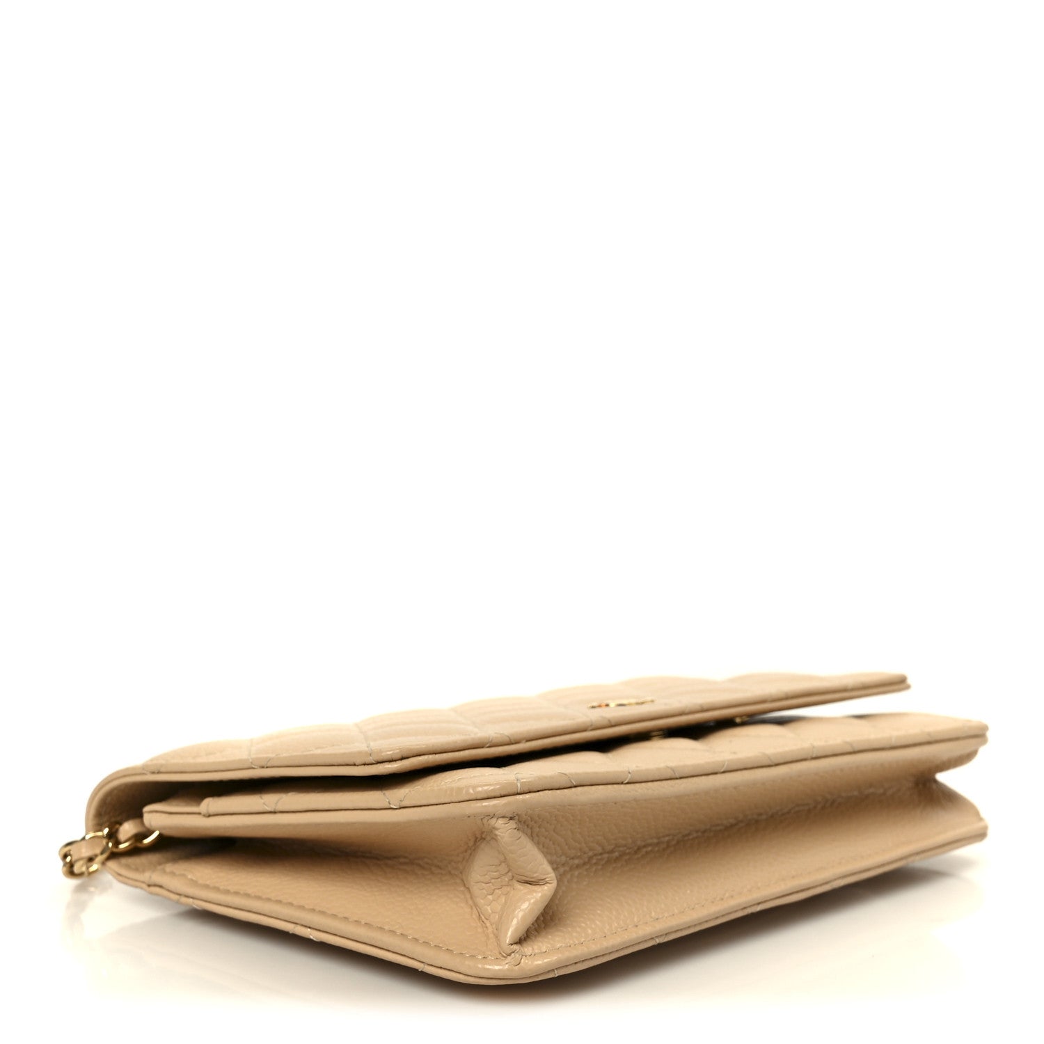 Chanel Caviar Quilted Wallet on Chain WOC Beige 4 of 11