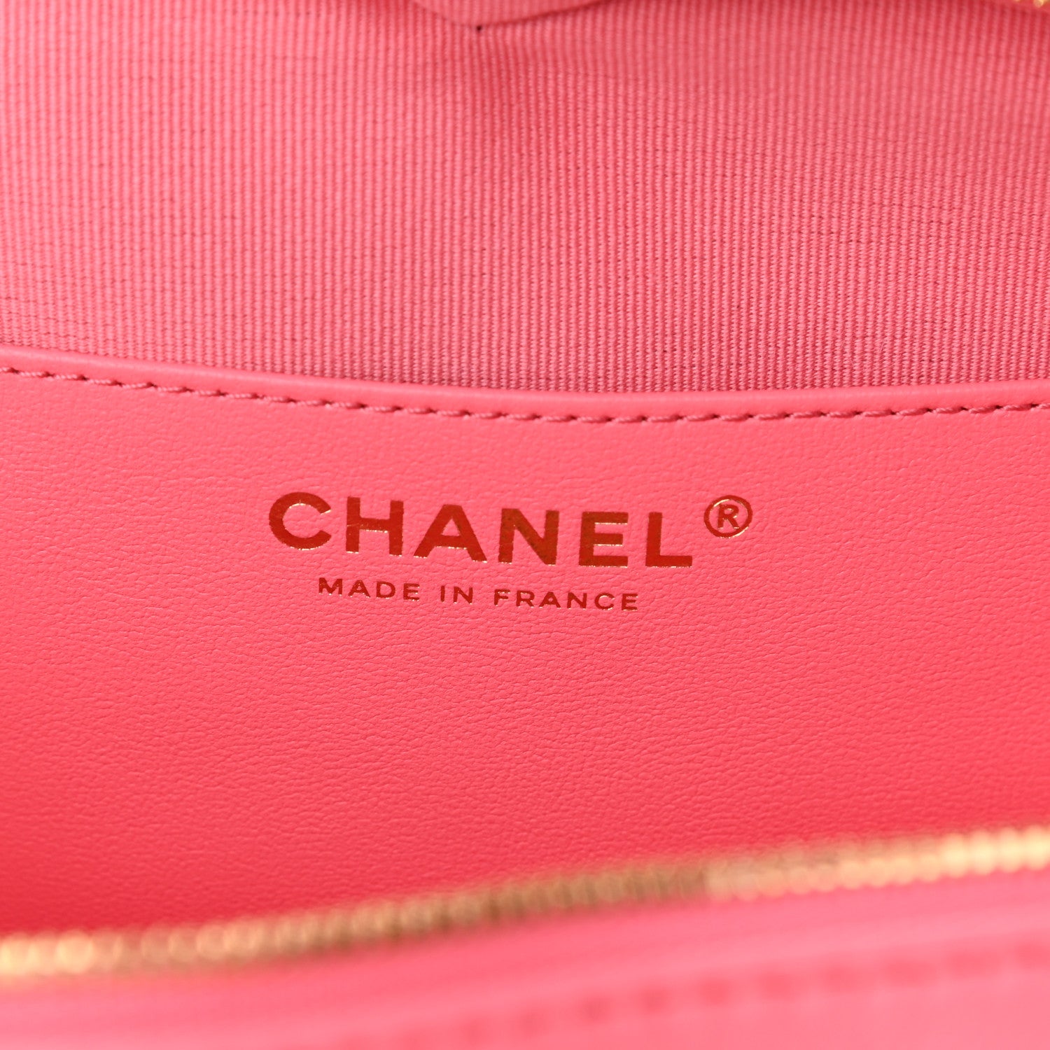 Chanel Lambskin Quilted CC In Love Heart Bag Pink 6 of 11