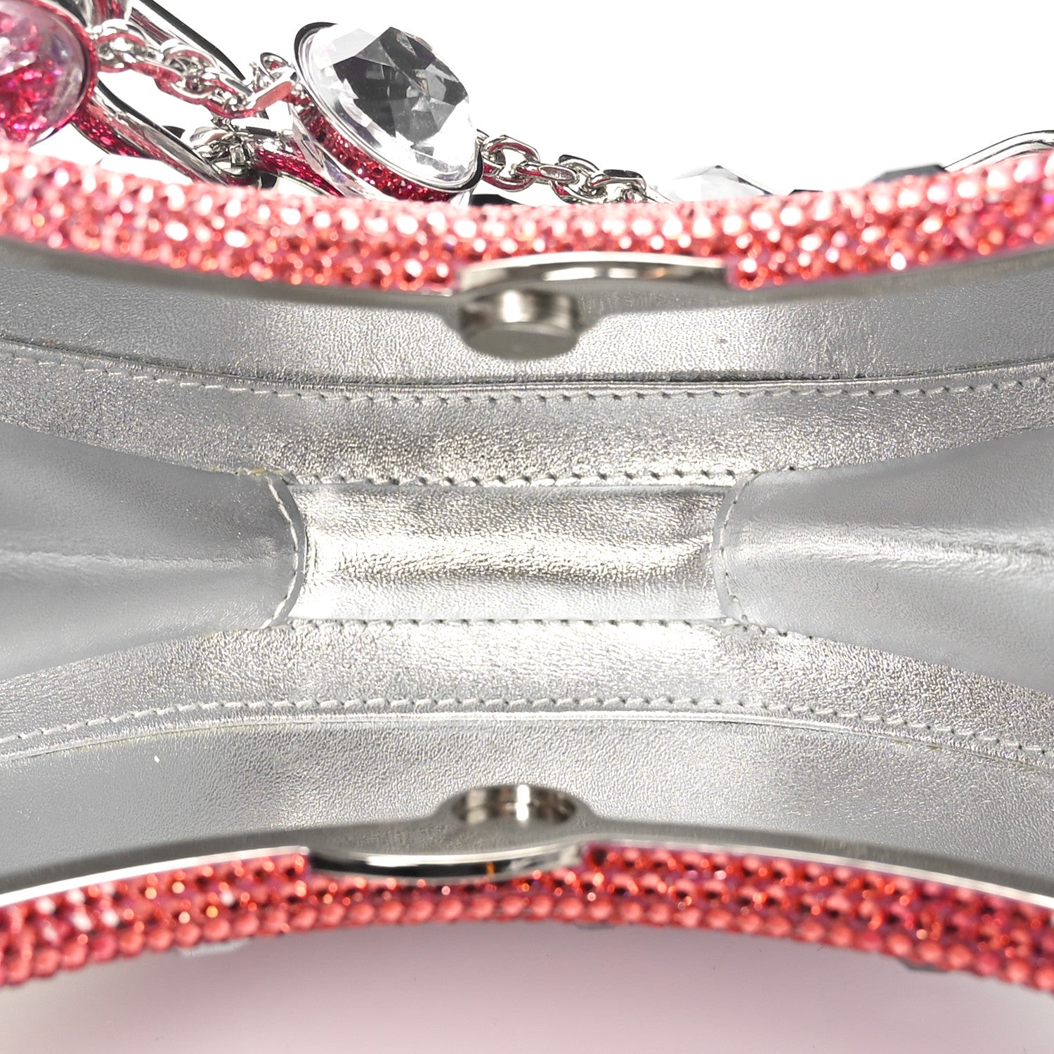 Judith Leiber Crystal Watermelon Crescent Minaudiere Clutch 6 of 11