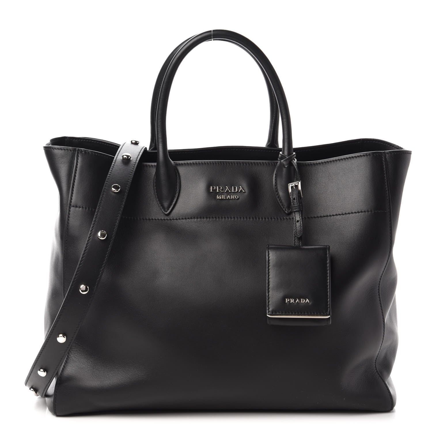 Prada City Calfskin Tote Black 1 of 9