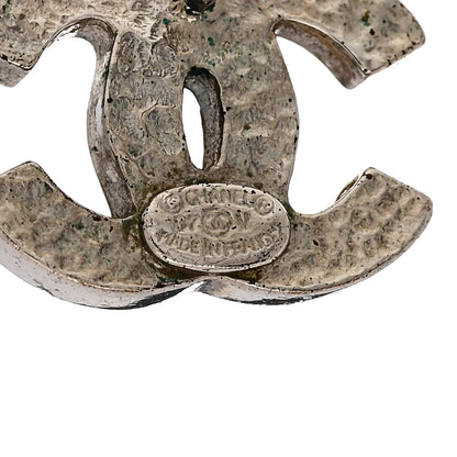 Chanel Crystal Mini Timeless CC Earrings Silver 4 of 4