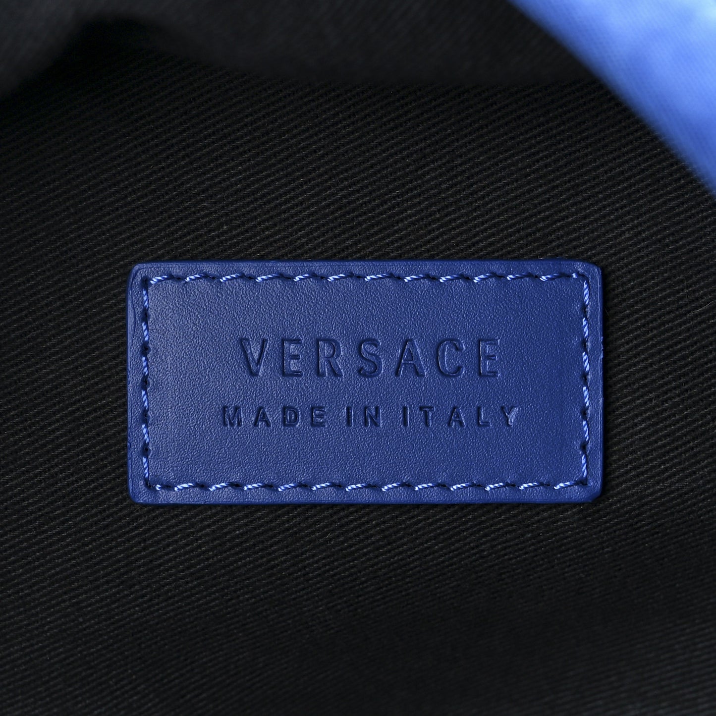 Nylon Quilted Palazzo Medusa Backpack Blue