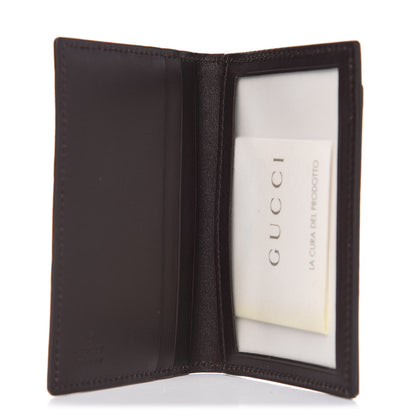 Gucci Guccissima Margaux Calfskin Avel Train Pass Card Case Chocolate 5 of 8