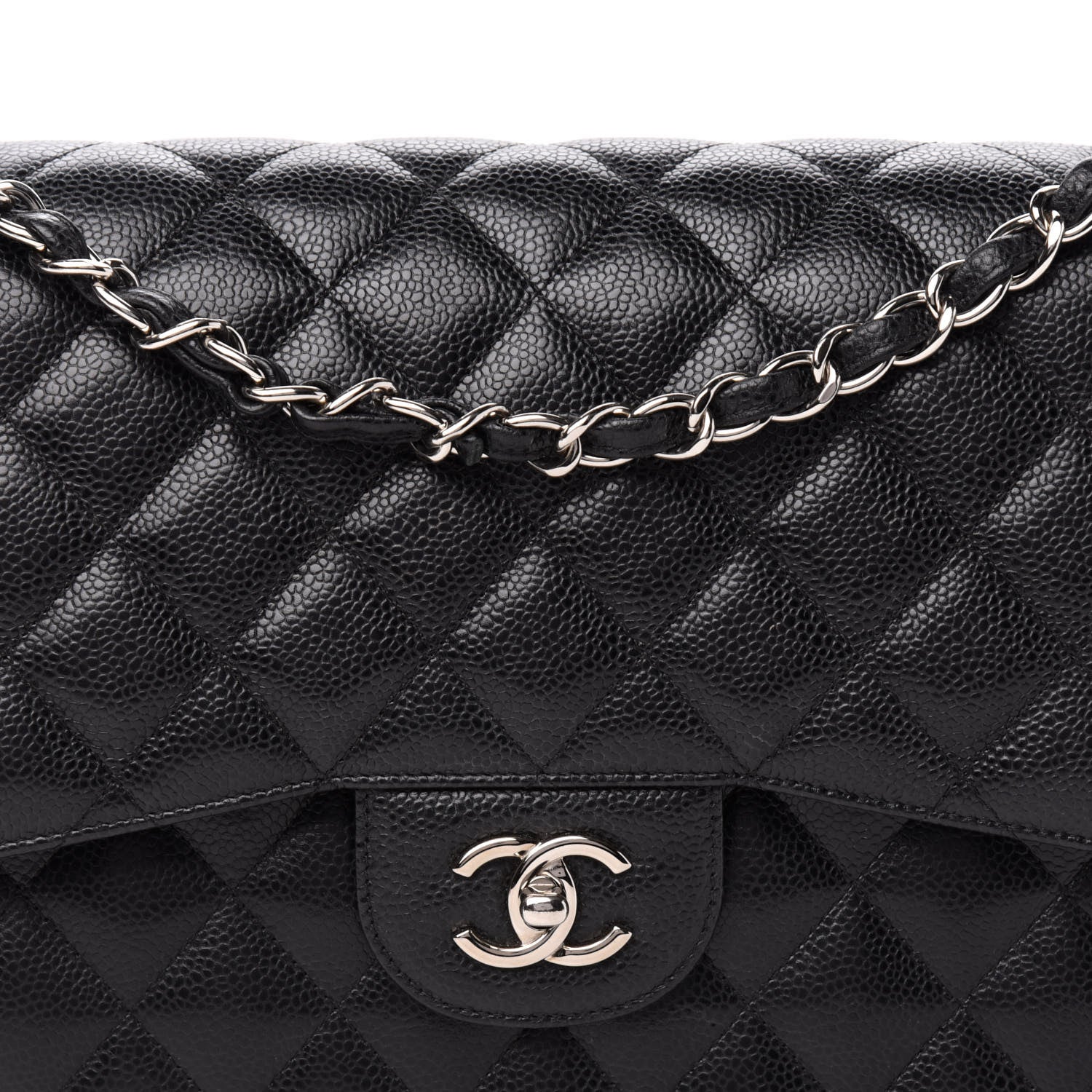 Chanel Caviar Quilted Jumbo Double Flap Black 11 of 11