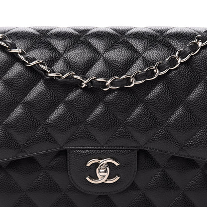 Chanel Caviar Quilted Jumbo Double Flap Black 11 of 11