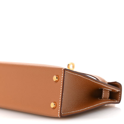 Hermes Epsom Mini Kelly Sellier 20 Gold 10 of 11