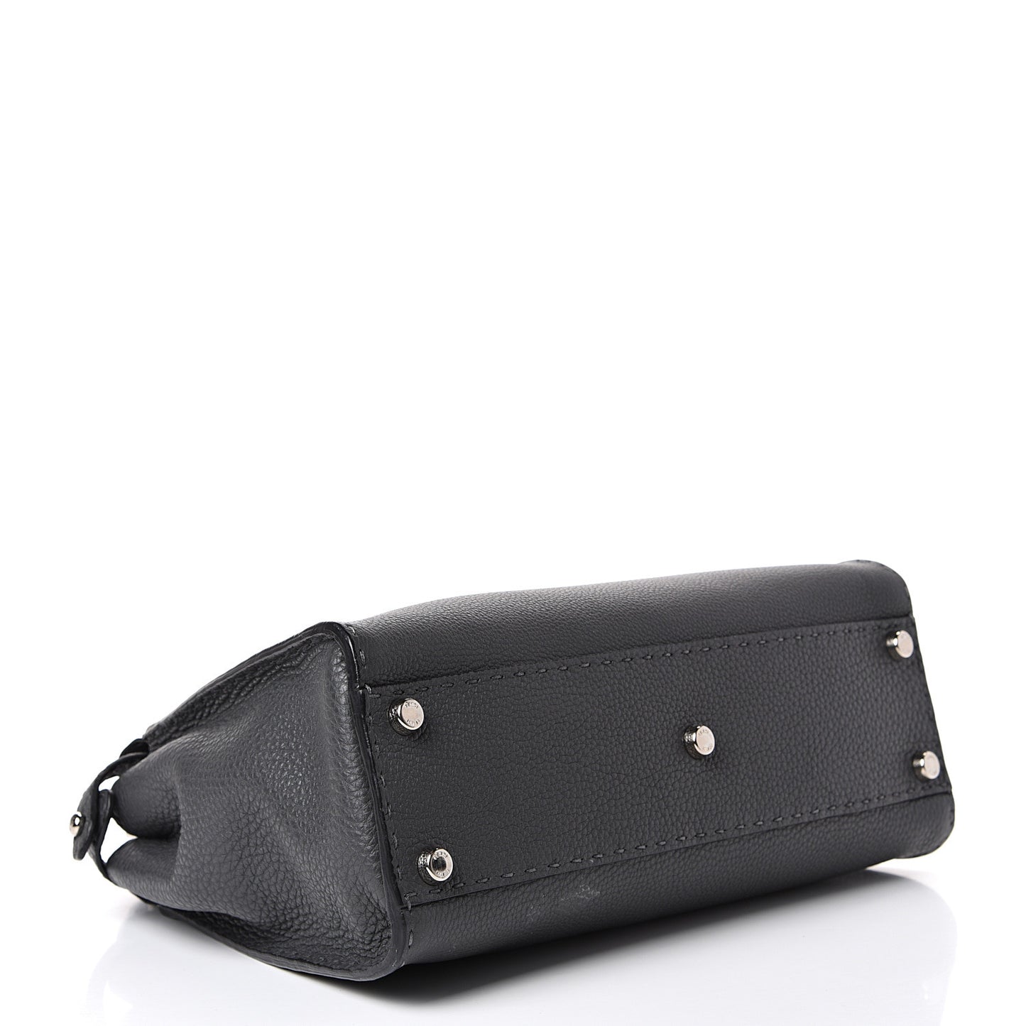 Cuoio Romano Selleria Bi-Color Medium Peekaboo Iconic Satchel Asfalto Latte