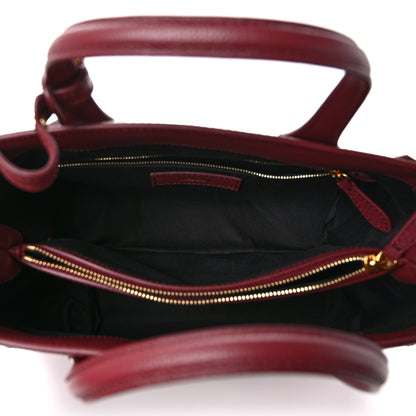 Burberry Derby Calfskin House Check Medium Banner Tote Crimson 5 of 12