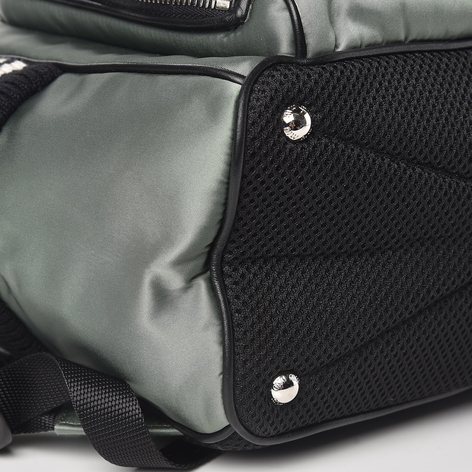 Miu Miu Nylon Satin Patches Bomber Backpack 9 of 10