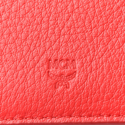 MCM Calfskin Ottomar Large Klara Two Fold Wallet Marigold Orange 6 of 8