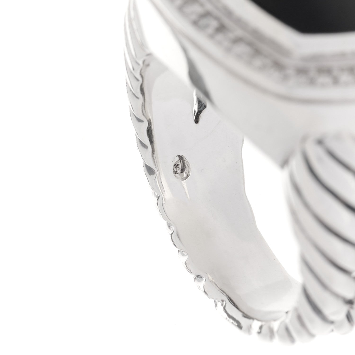 David Yurman Sterling Silver Diamond Black Onyx 14mm Albion Statement Ring 52 6 6 of 7