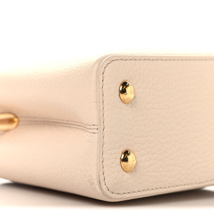 Louis Vuitton Taurillon LV Capucines Mini Blush Olyme Blue White 8 of 10