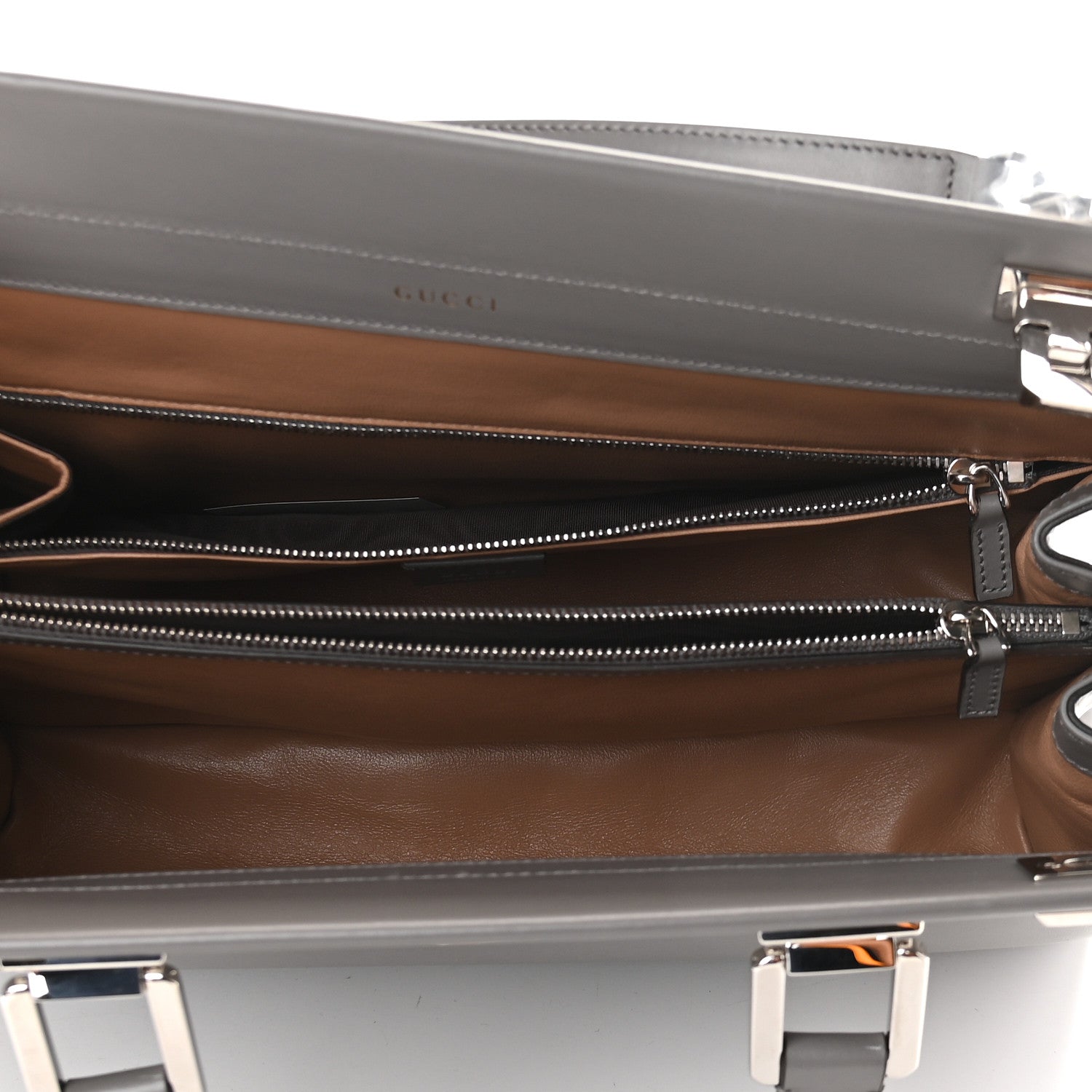 Gucci Smooth Calfskin Medium Zumi Top Handle Bag Dusty Grey 4 of 8