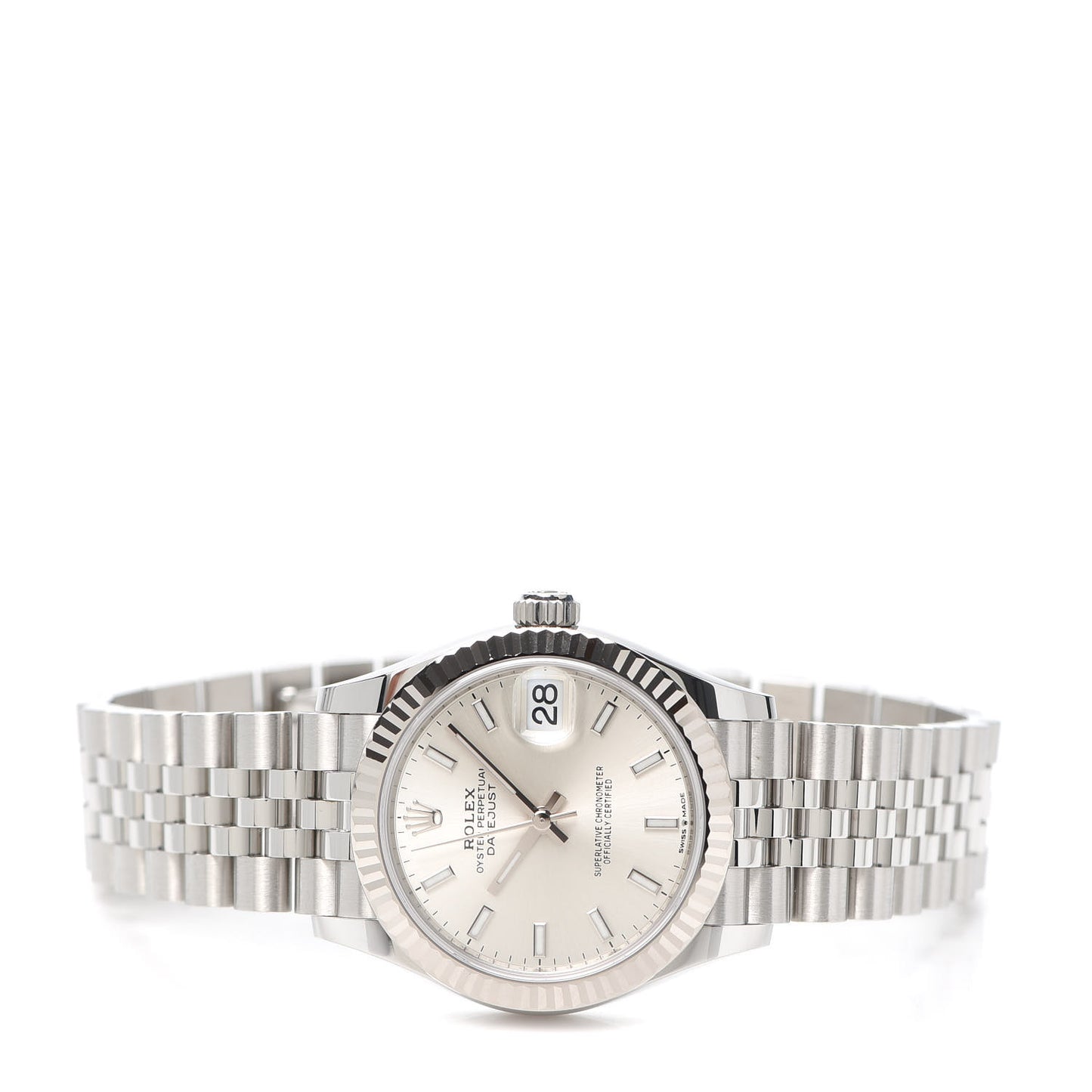 Stainless Steel 18K White Gold 31mm Oyster Perpetual Datejust Watch Silver 278274