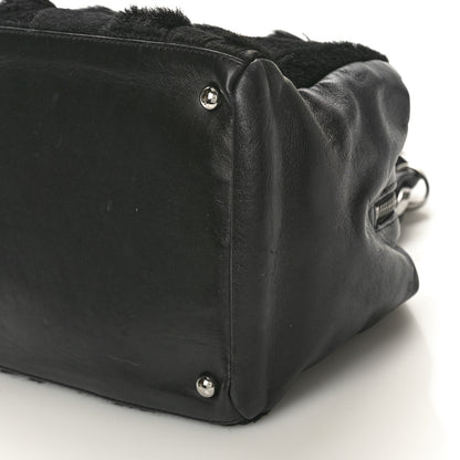 Chanel Lambskin Pony Hair Tote Black 10 of 11