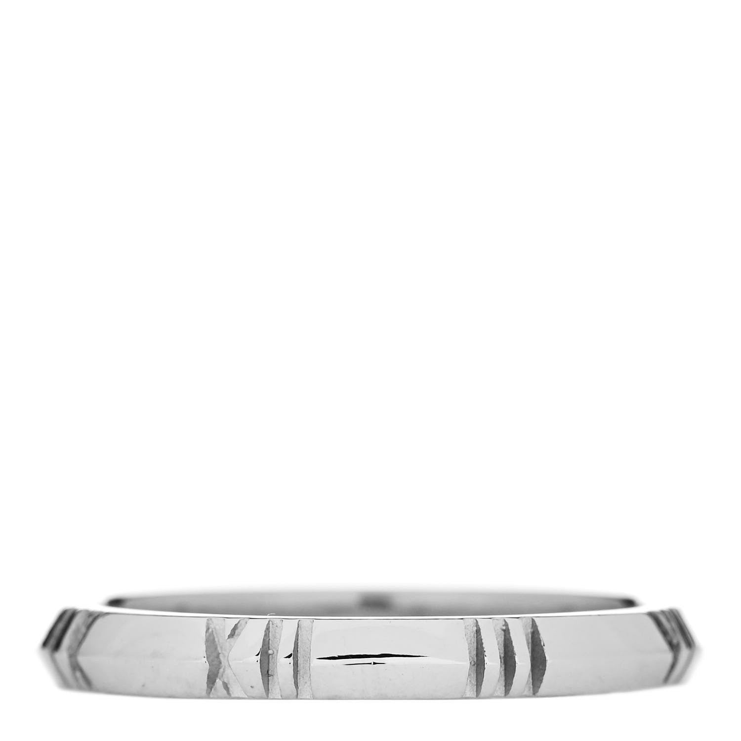 Tiffany 18K White Gold Atlas X Closed Narrow Ring 57 8 3 of 4