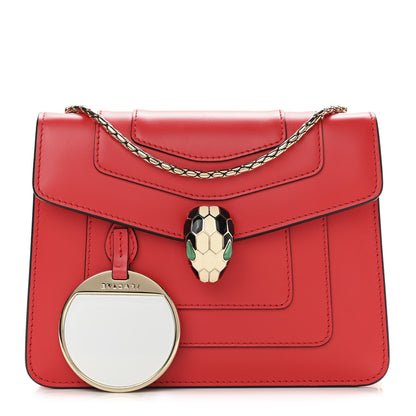 Bulgari Calfskin Serpenti Forever Crossbody Bag Red 1 of 10