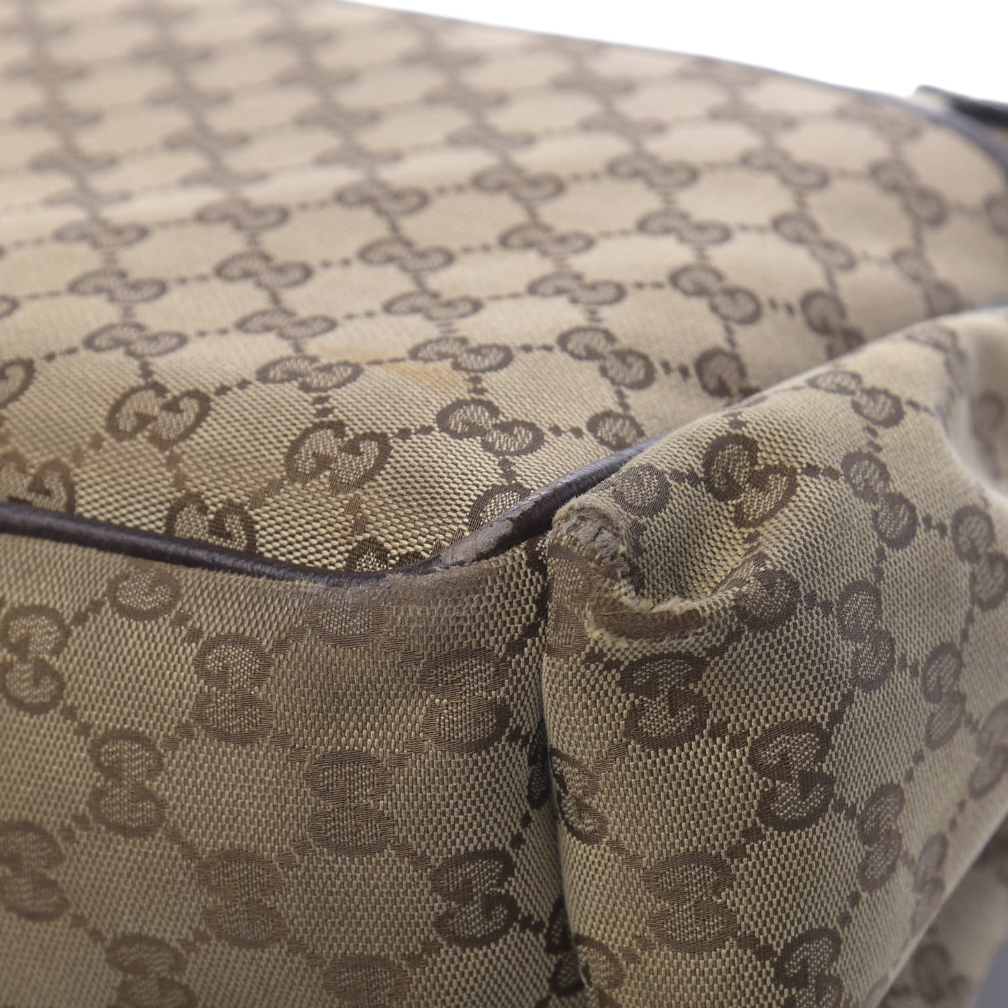 Monogram Natural Pigskin Large Diaper Bag Beige Ebony Cocoa Dark Chocolate