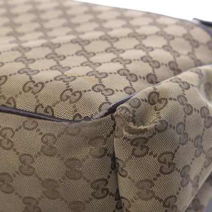 Gucci Monogram Natural Pigskin Large Diaper Bag Beige Ebony Cocoa Dark Chocolate 22 of 23