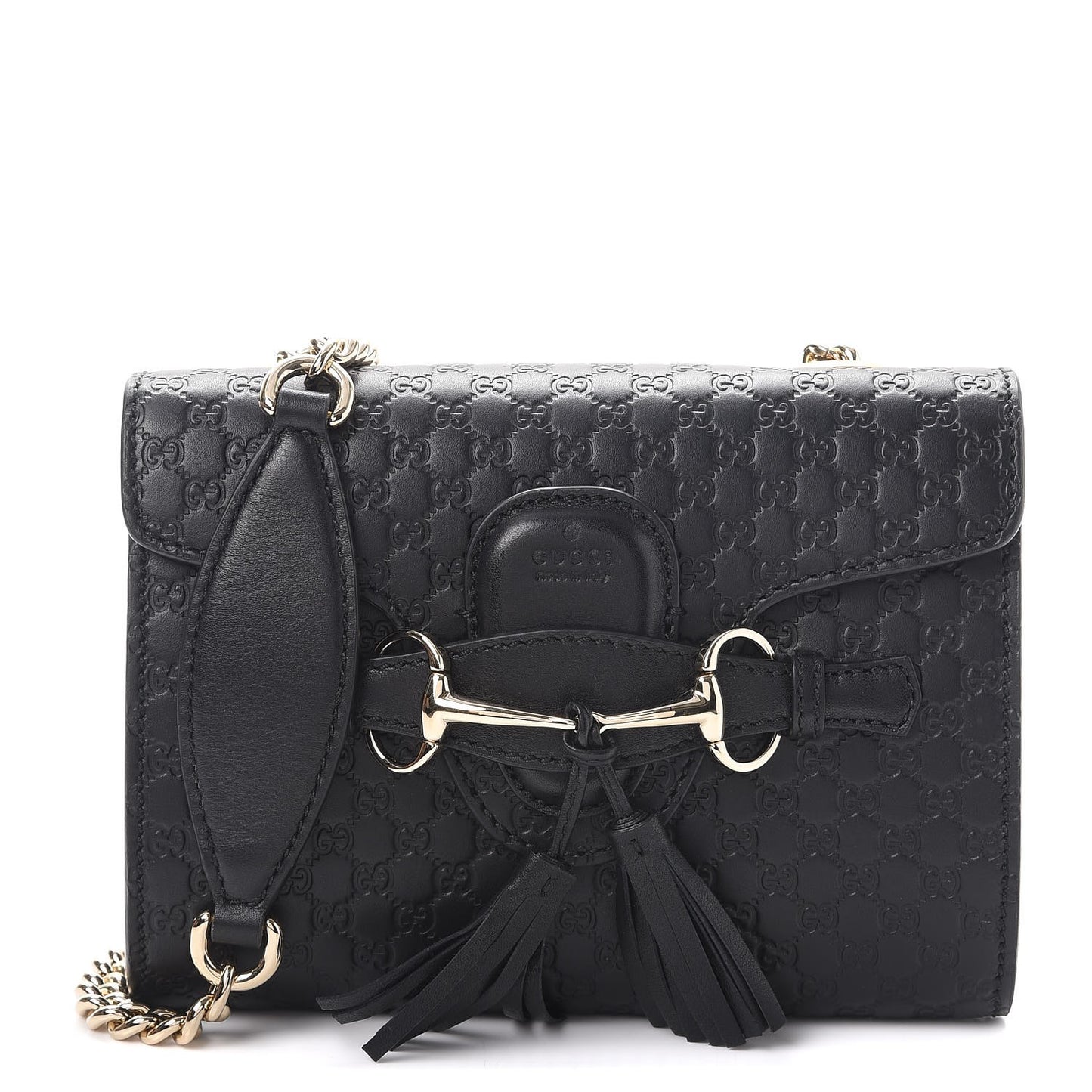 Microguccissima Mini Emily Shoulder Bag Black