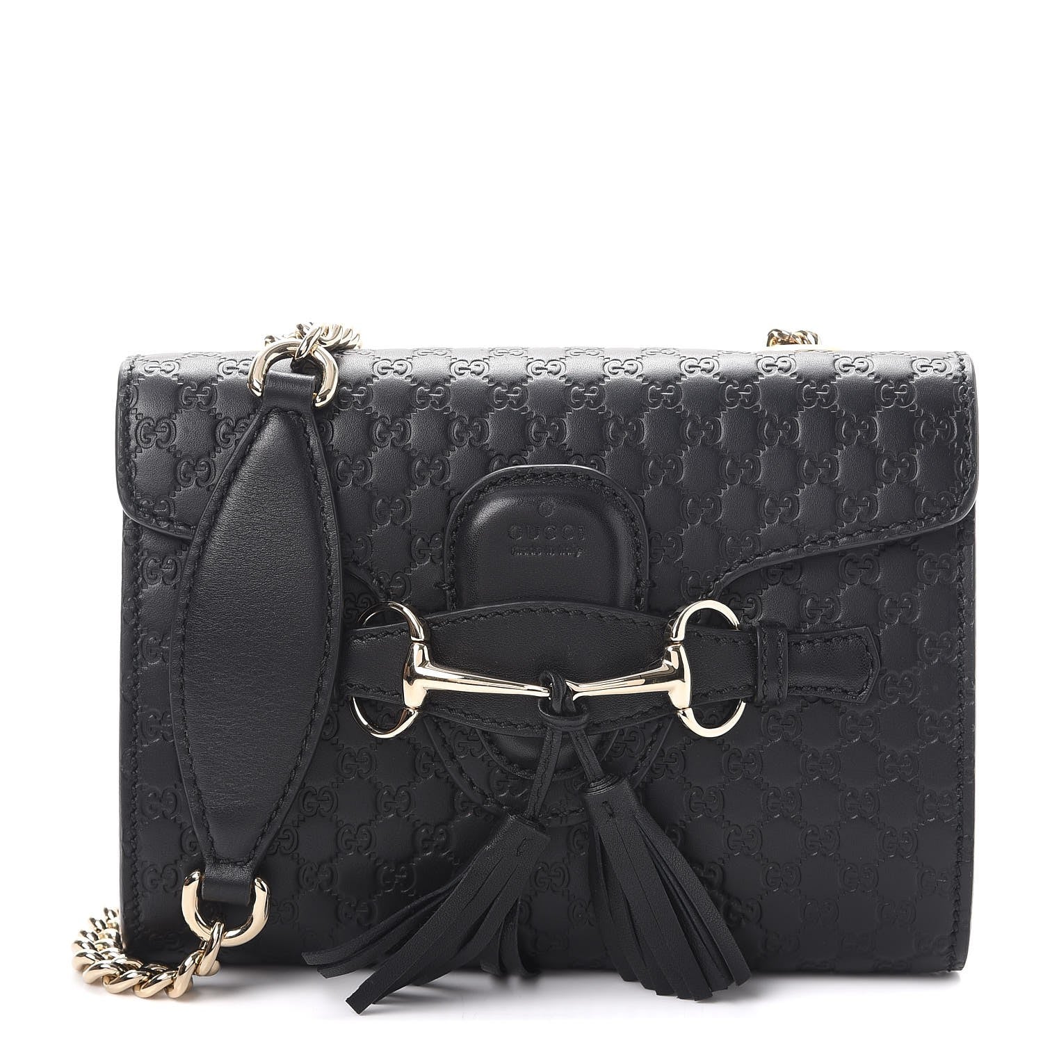 Gucci Microguccissima Mini Emily Shoulder Bag Black 1 of 7