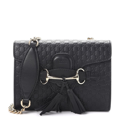 Gucci Microguccissima Mini Emily Shoulder Bag Black 1 of 7
