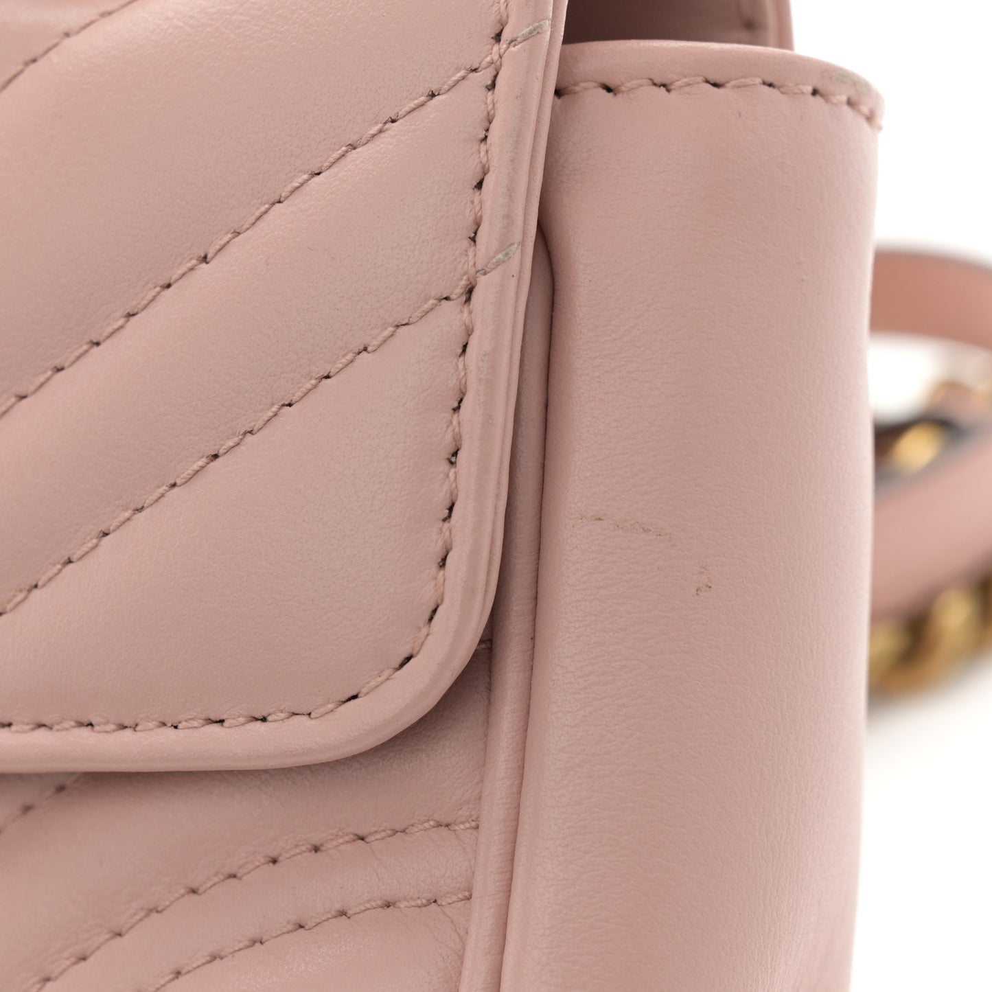 Calfskin Matelasse Mini GG Marmont Shoulder Bag Perfect Pink