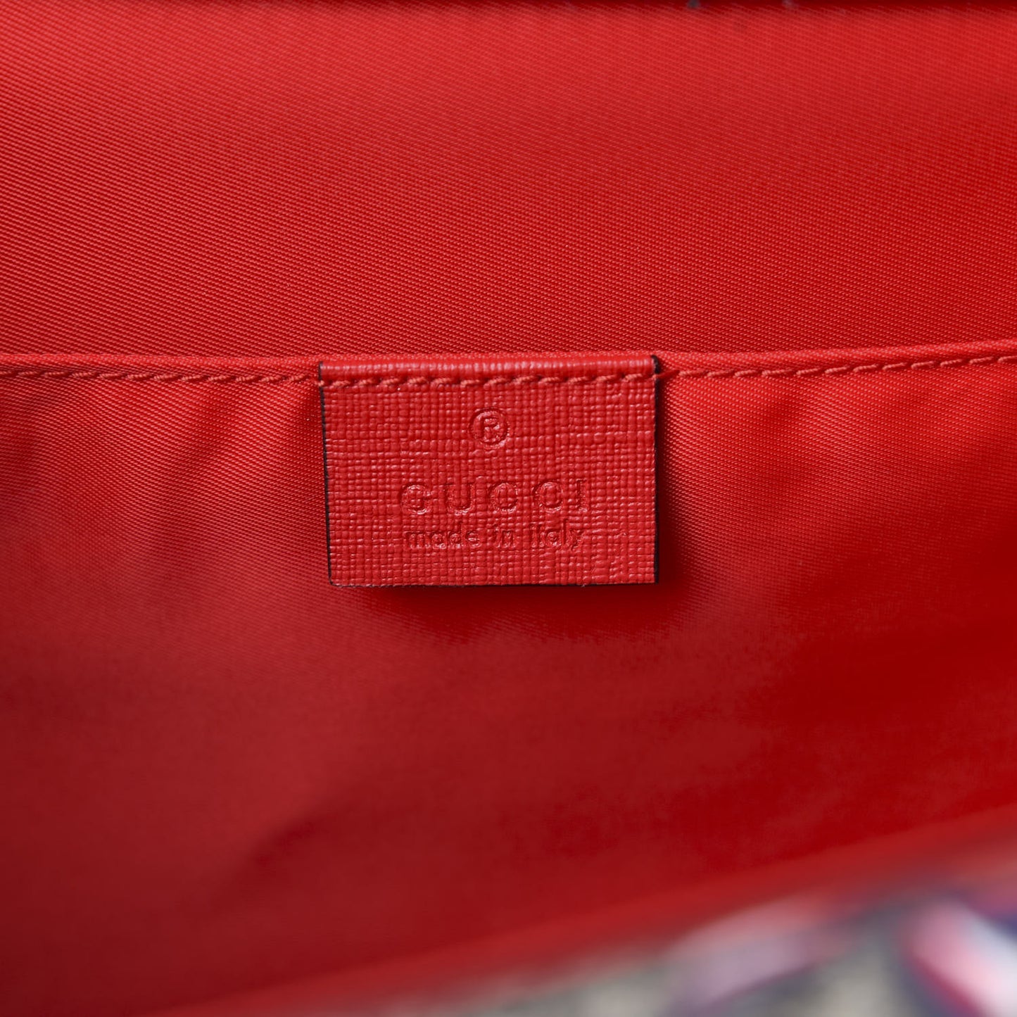 GG Supreme Monogram Childrens Sylvie Bow Print Backpack Red